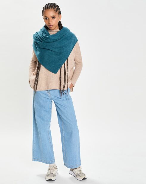 Echarpe 100% Cachemire Cascade heathered teal