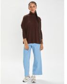 Mitaines 100% Cachemire poignets en côtes Mindy mocha