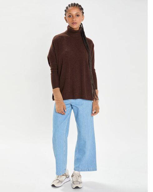 Mitaines 100% Cachemire poignets en côtes Mindy mocha