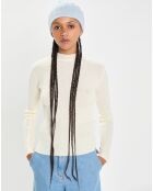 Bonnet 100% Cachemire maille perle Bonny icy blue