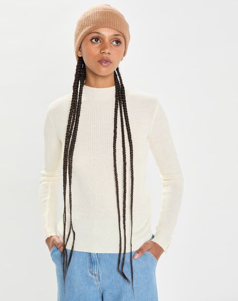 Bonnet 100% Cachemire maille perle Bonny mocha