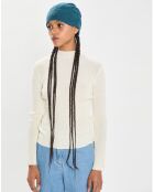 Bonnet 100% Cachemire maille perle Bonny heathered teal