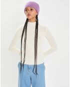 Bonnet 100% Cachemire maille perle Bonny orchidée