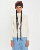 Bonnet 100% Cachemire maille perle Bonny brownie