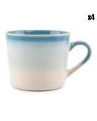 4 Chopes en Porcelaine Vera bleues - 35 cl