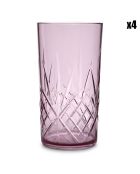 4 Verres Costa transparent/rose - 65 cl