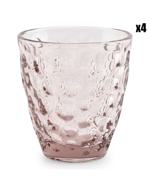 4 Verres Bubble roses -  22 cl