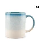 4 Chopes en Porcelaine Vera bleu - 27 cl