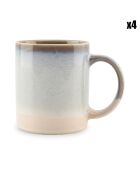 4 Chopes en Porcelaine Vera gris - 27 cl