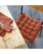 Assise matelassée Kala orange - 38x38 cm