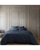 Housse de couette Bambou Salomé bleu foncé