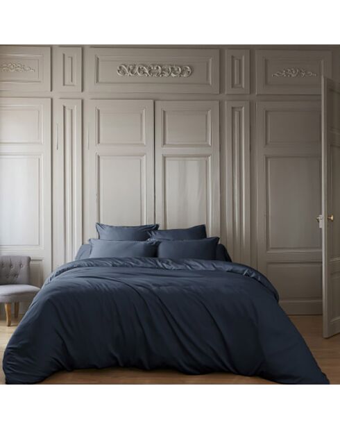 Housse de couette Bambou Salomé bleu foncé