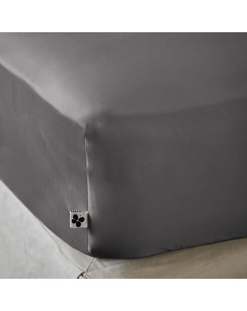 Drap housse Bambou Salomé anthracite