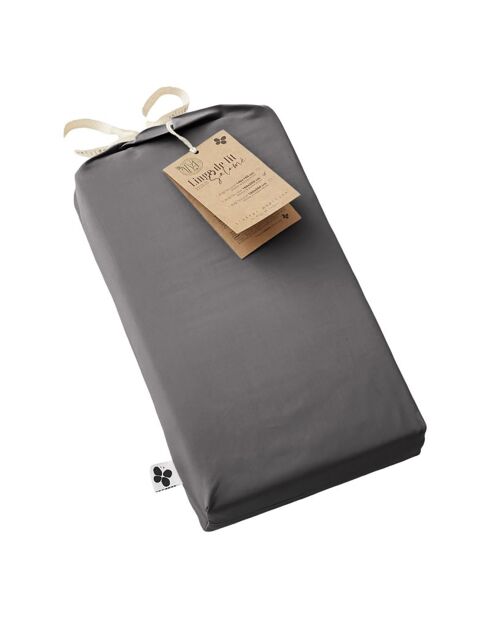 Drap housse Bambou Salomé anthracite