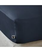 Drap housse Bambou Salomé bleu foncé