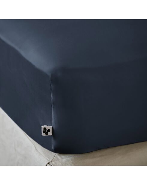 Drap housse Bambou Salomé bleu foncé