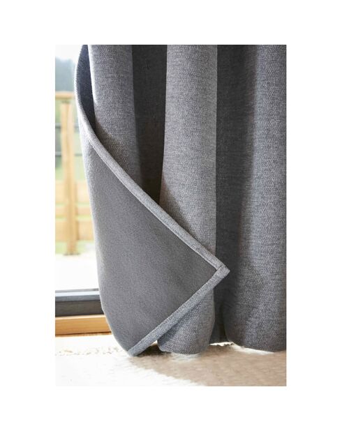 Rideau Occultant + polaire Bjorn gris