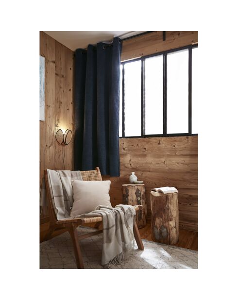 Rideau Occultant + polaire Bjorn bleu foncé