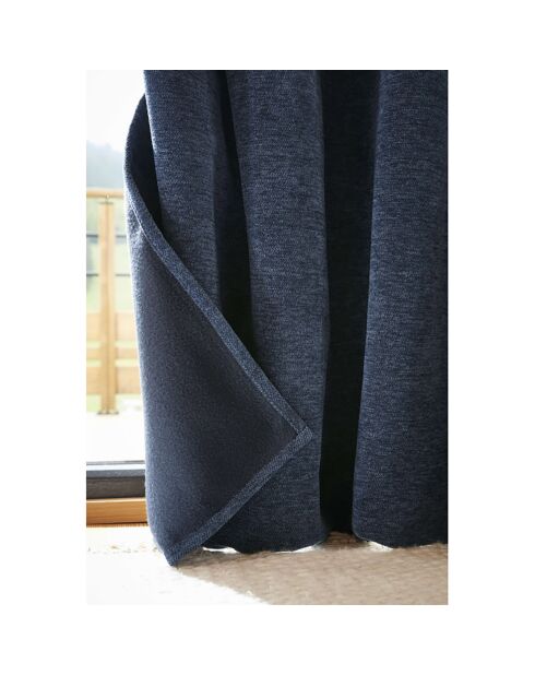 Rideau Occultant + polaire Bjorn bleu foncé