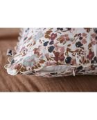 Cojín extraíble con croquet en gasa de algodón estampada Capucine natural