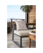 Housse de coussin Polyester imprimé + enduction Capucine naturel