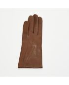 Gants en Cuir d'Agneau Waves taupe