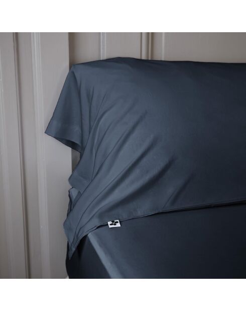 Taie de traversin Bambou Salomé bleu foncé