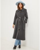 Antracietkleurige jas Alice