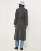 Antracietkleurige jas Alice