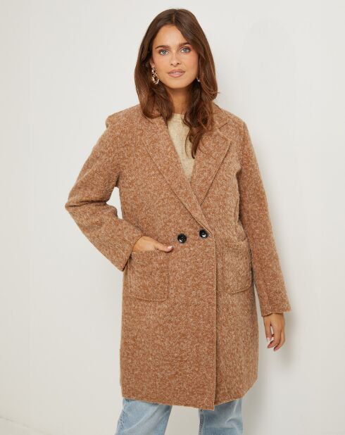 Manteau Nadege camel