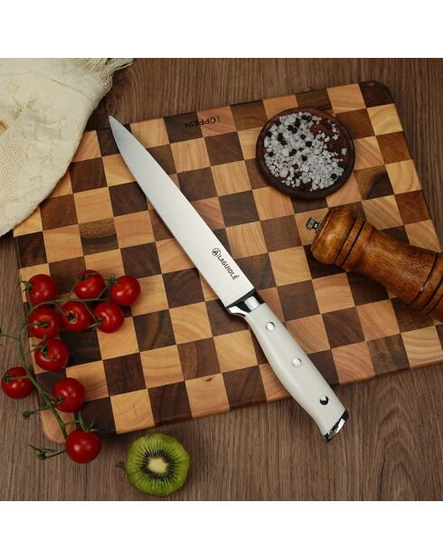 Coltello da affettare bianco Elegance - 33 cm
