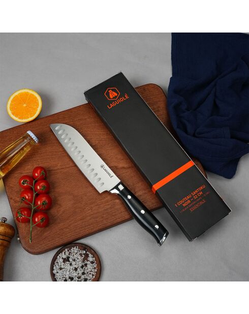 Couteau santoku Essentials noir - 31.9 cm