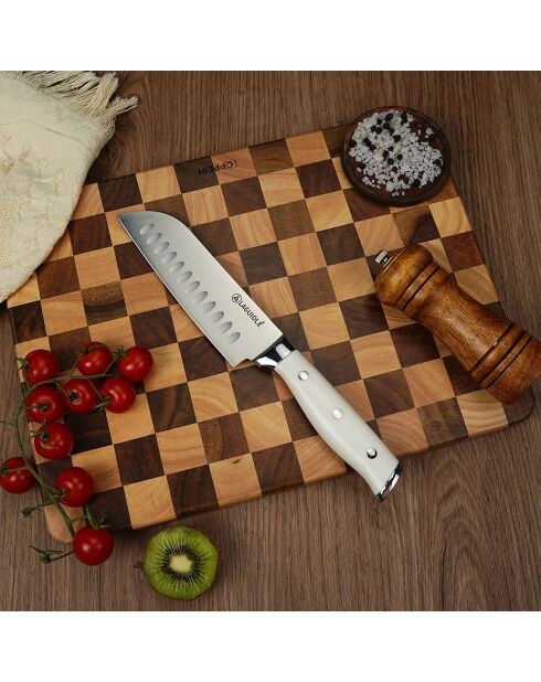 Couteau santoku Elégance blanc - 29,4 cm