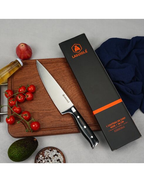 Couteau de chef Essentials noir - 34 cm