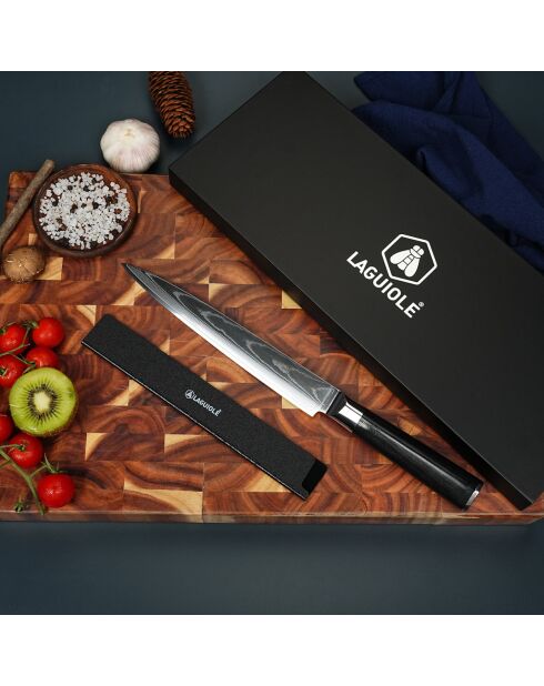 Coltello da affettare Core damask con fondina - 32,5 cm