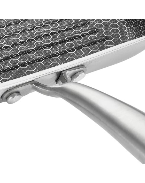 Parrilla triple de acero negro - 32 cm