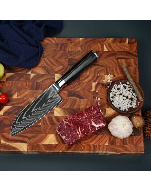 Couteau santoku Core damas avec étui - 26 cm