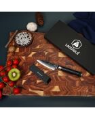 Coltello da verdura damascato con custodia nera 'core' - 20,5 cm