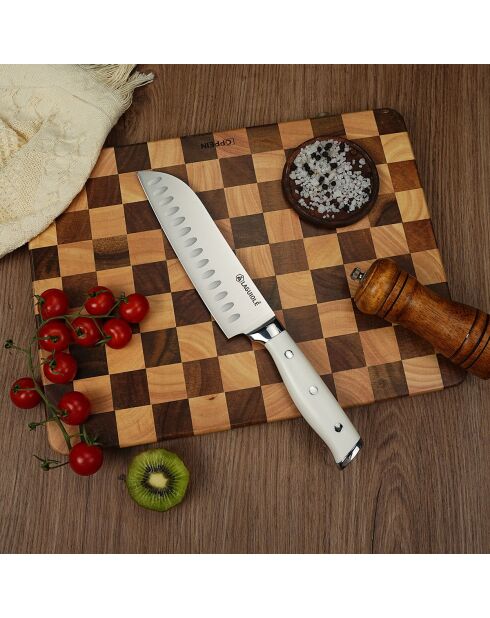 Couteau santoku élégance blanc - 31,9 cm