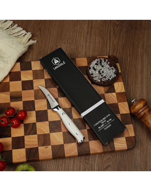 Couteau bec d’oiseau 'élégance' blanc - 19.5 cm