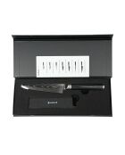 Couteau d'office damas avec étui 'core' noir  - 23 cm