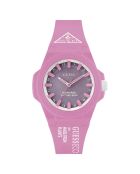 Montre Solaire Femme Outspoken en Silicone rose