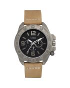 Montre Homme en PU & Cuir beige