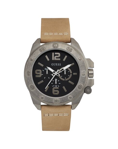 Montre Homme en PU & Cuir beige