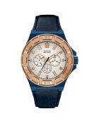 Montre Homme Force en Cuir bleue