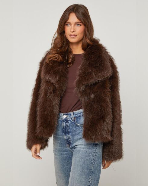 Abrigo Anna de chocolate