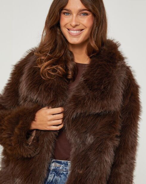 Abrigo Anna de chocolate