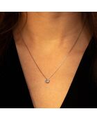Pendentif Splendeur zircon or blanc