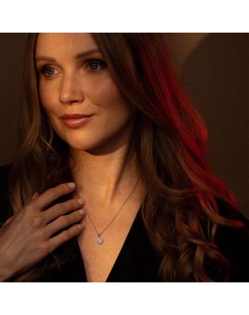 Splendor zirkonia witgouden hanger