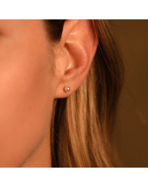 Boucles d'oreilles My Pearl or jaune